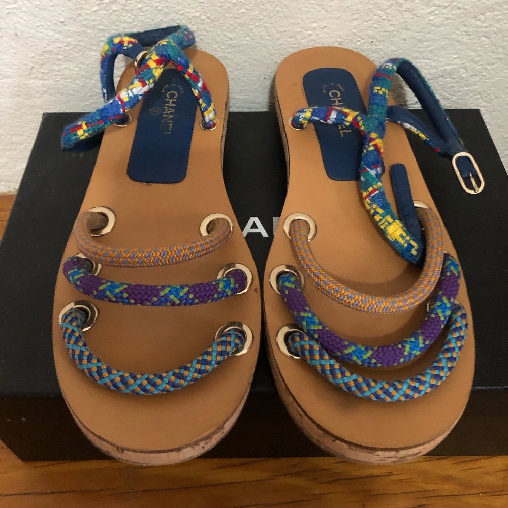 Chanel Twill Sandals
